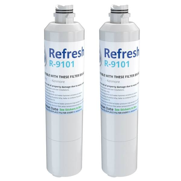 Shop Replacement Water Filter For Samsung Rf260beaesr Aa Refrigerator Water Filter By Refresh 2 Pack White Overstock 21461750
