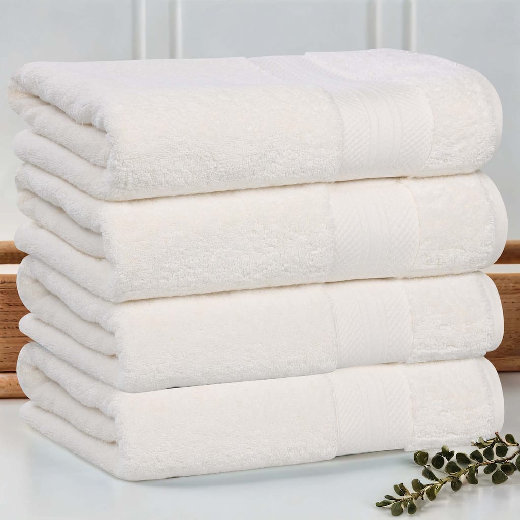 Superior Aria Turkish Cotton Heavyweight Bath Towel Set of 4