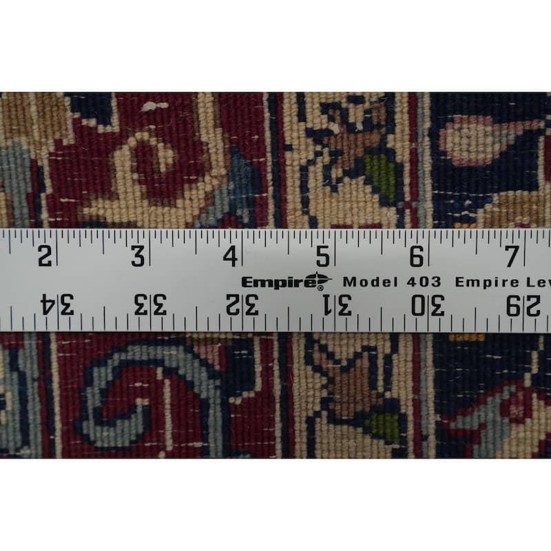 Hand Knotted Oriental 100% Wool Carpet Traditional All-Over Beige & Ivories Kerman Area Rug - 16' 6'' X 11' 2''