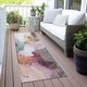 preview thumbnail 25 of 118, Machine Washable Indoor/Outdoor Abstract Dream Chantille Rug Blush - 2'3" x 7'6"