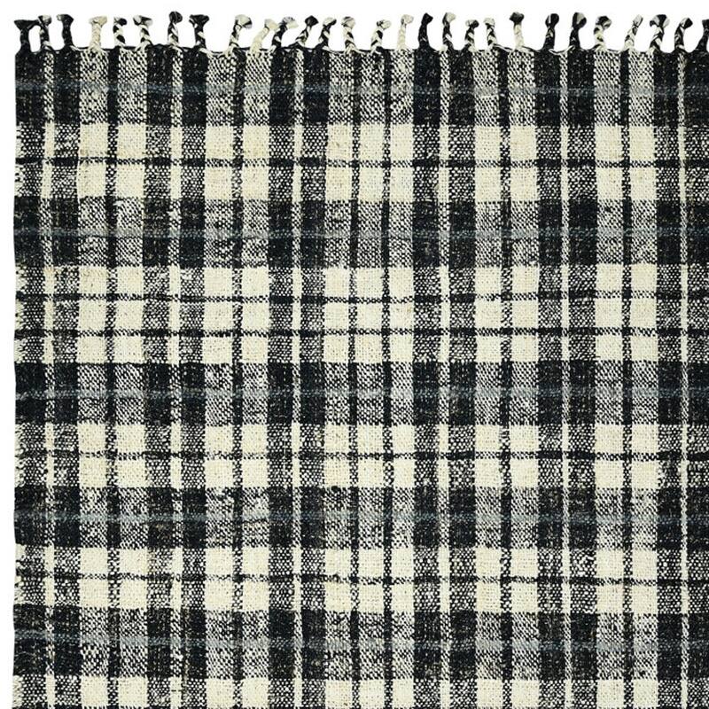 HomeRoots Plaid Lodge Rectangle Area Rug