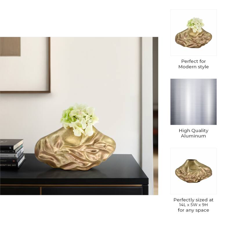 Metal Cartwright Hammered Textured Vase