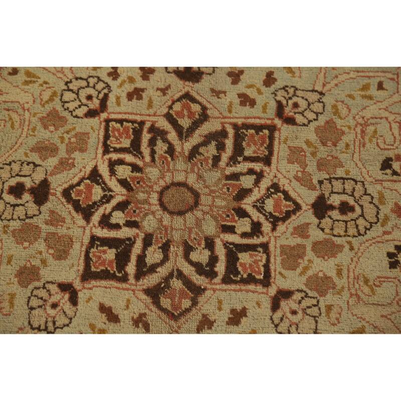 Vegetable Dye Tabriz Haj Jalili Persian Rug Hand-Knotted Wool Carpet - 9'3"x 12'9"