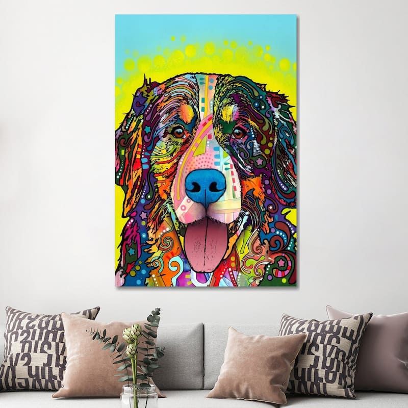 iCanvas "Bernese Mountain Dog" by Dean Russo Canvas Print