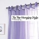 preview thumbnail 18 of 39, Aurora Home Textured Faux Linen Romantic Tie Top Curtain Panel Pair