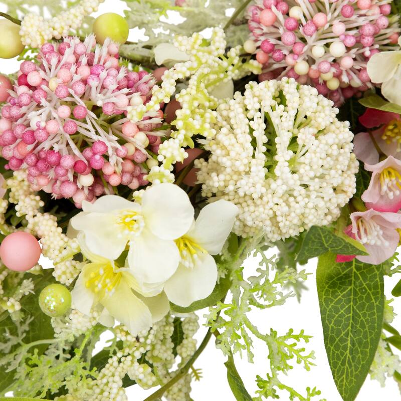 Allium and Lavender Spring Wreath - 28" - Pink