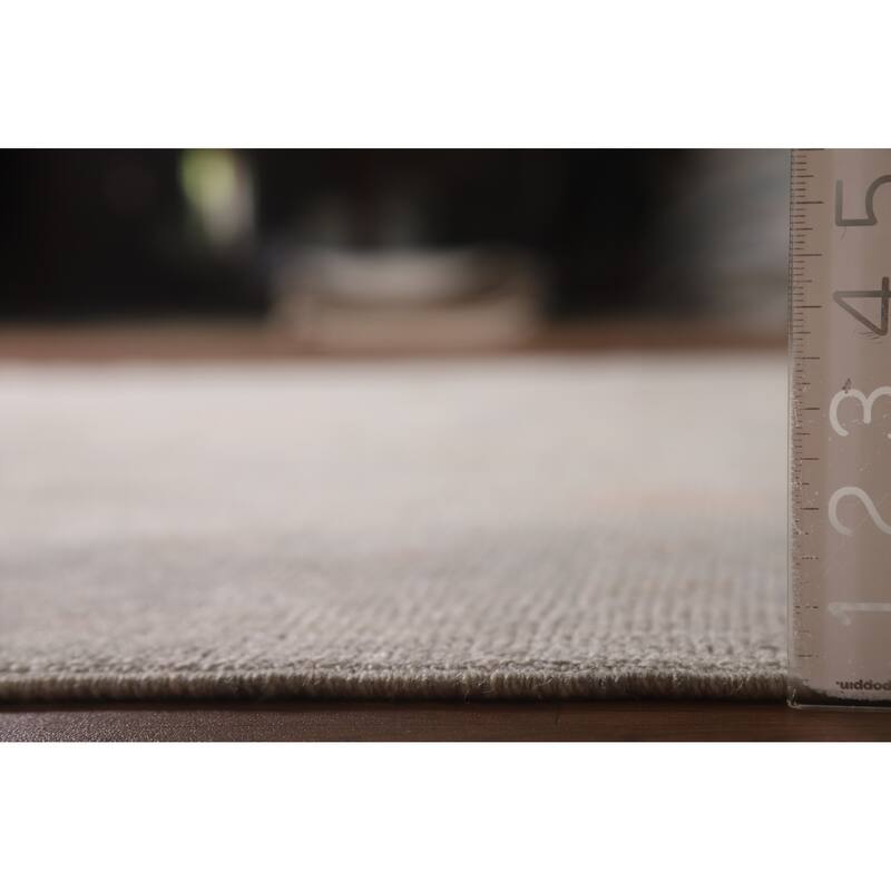 Hand Knotted Oriental 100% Wool Carpet Transitional All-Over Greys & Charcoal Oushak Area Rug - 9' 5'' X 7' 9''