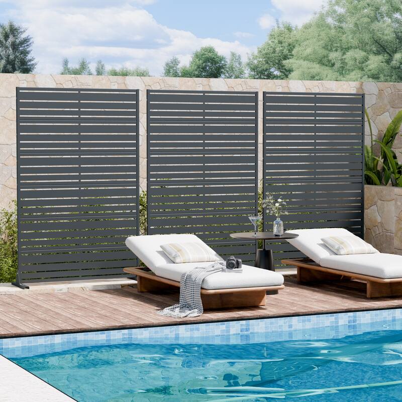 Outdoor Privacy Screen Metal Privacy Screen Panel Free Standing