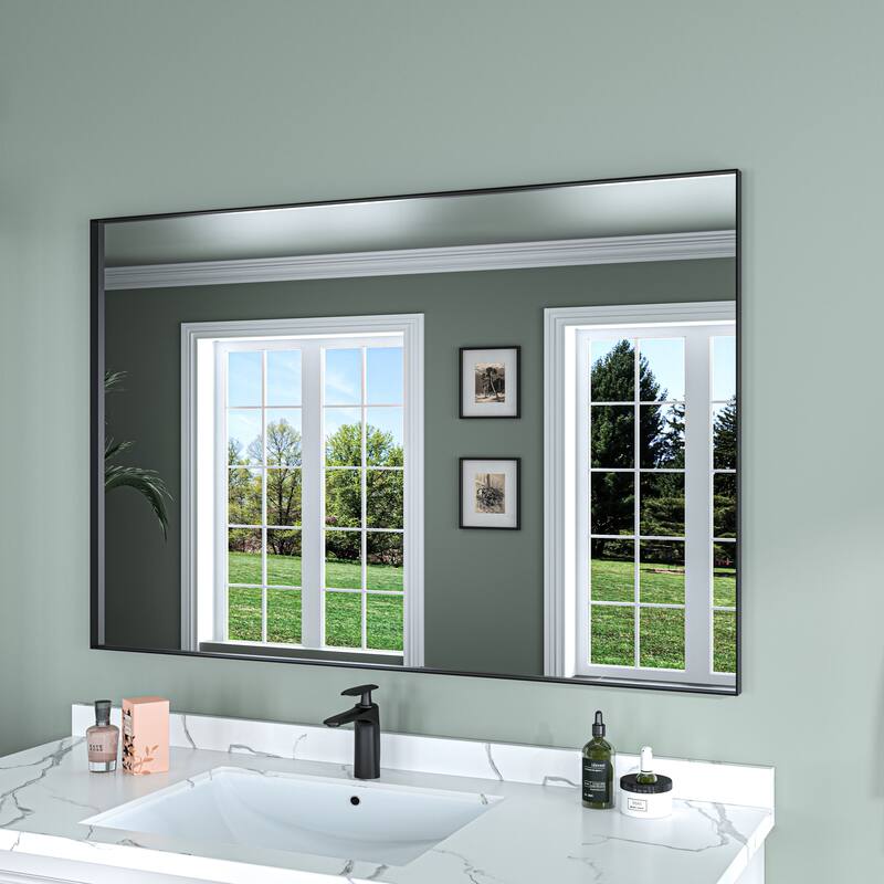 TOOLKISS Aluminum Alloy Round & Right Angle Frame Vanity Mirror