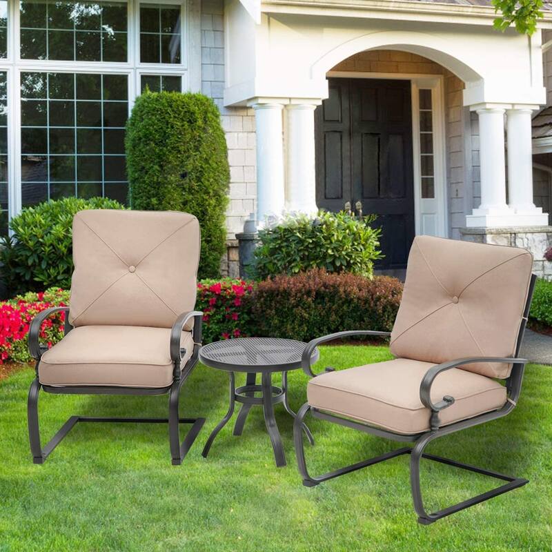Nista 3-piece Outdoor Spring Metal Bistro Set by Havenside Home