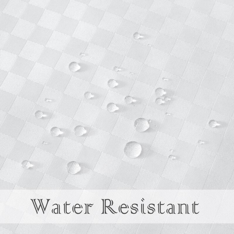 Fabric Shower Curatin Set With See Through White Gauze Window, 70"x72"