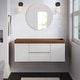 preview thumbnail 36 of 51, Render 48" Single Sink Compatible (Not Included) Bathroom Vanity Cabinet White Walnut
