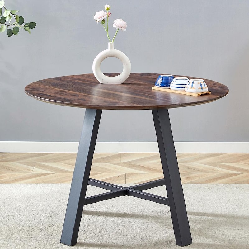 42" Round Dining Table - Metal Legs, Multi-Use