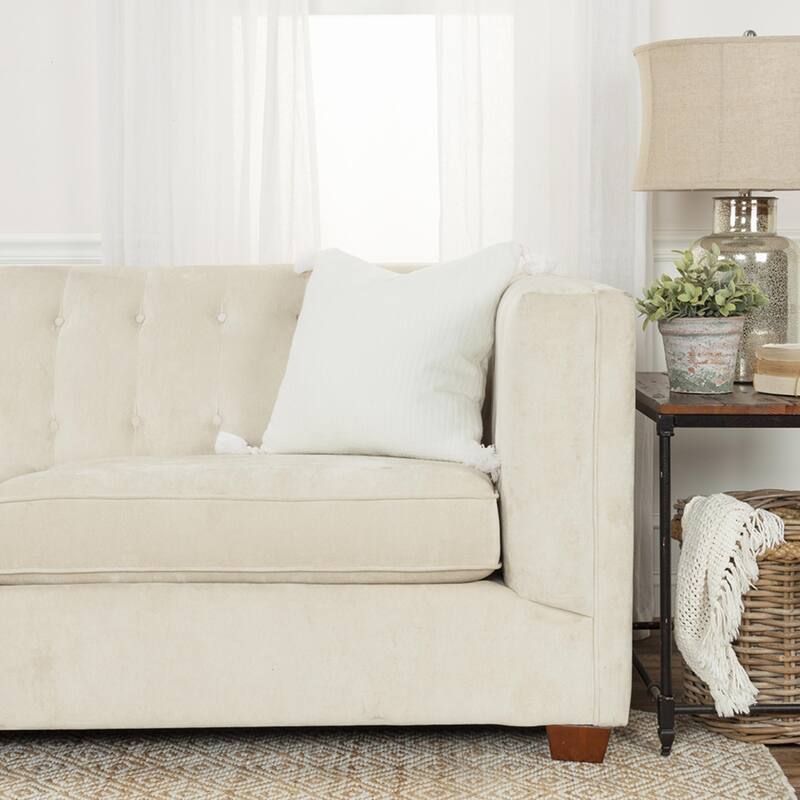 Solid With Tonal Abstract Cotton Throw Pillow