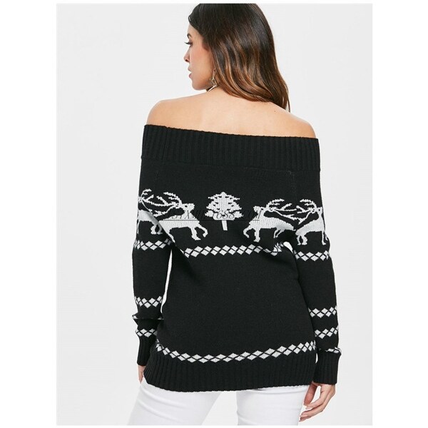 off the shoulder christmas sweatshirt