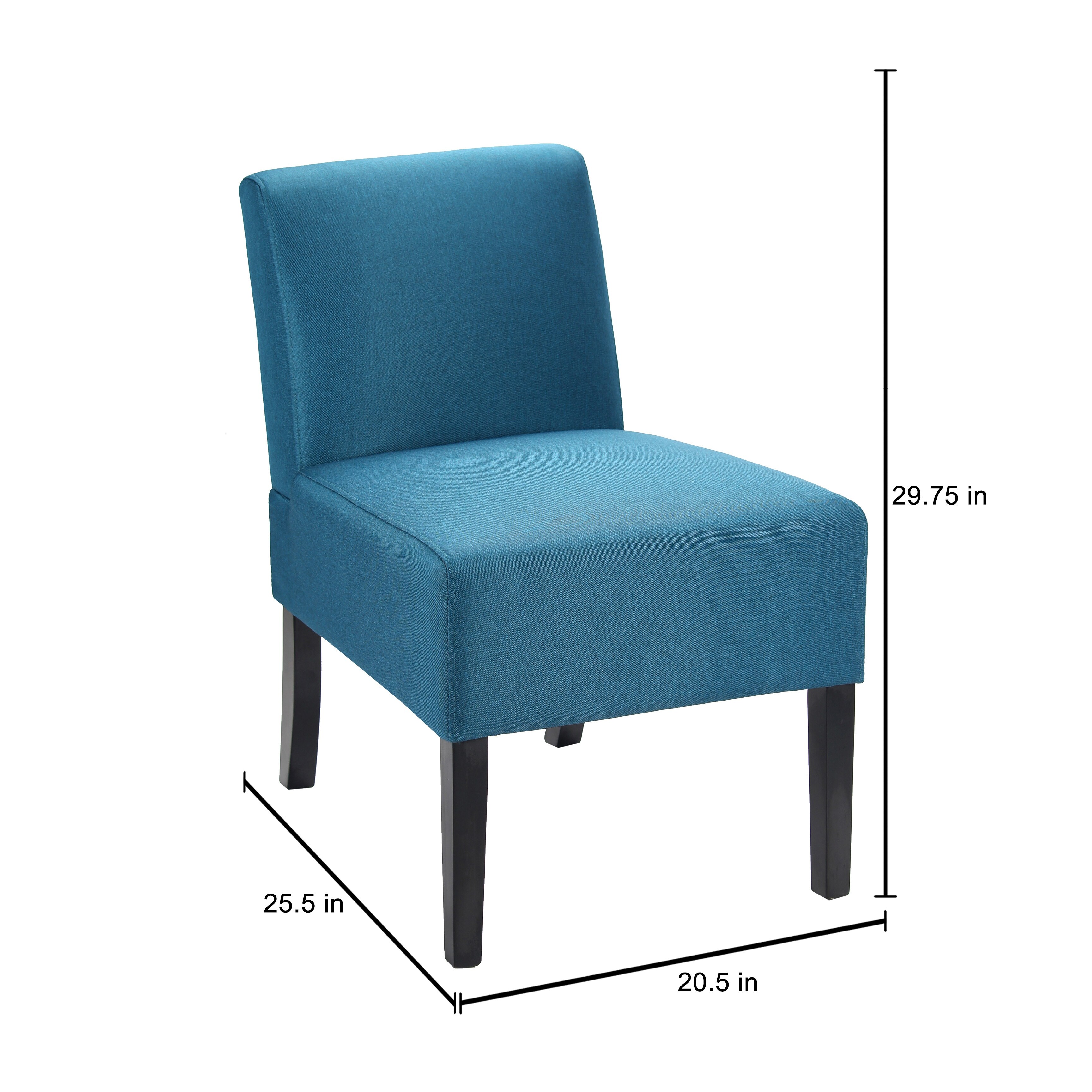 Low back outlet armless chair