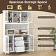 preview thumbnail 4 of 8, Gymax 73'' Tall Kitchen Pantry Storage Cabinet w/ LED Lights and Power