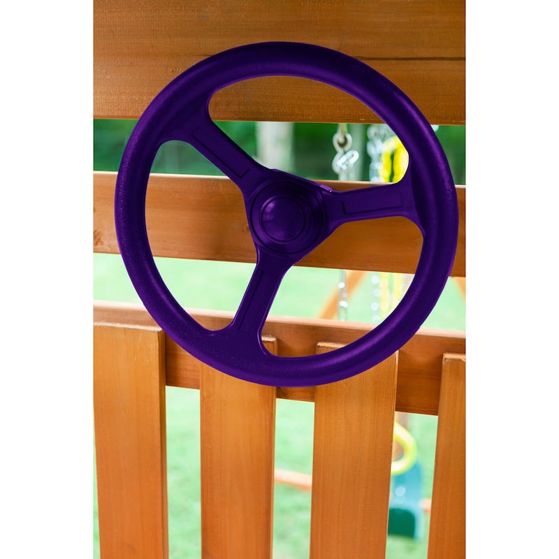 Mountain View Swing Set with Tarp Roof, Climbing Wall, Monkey Bars