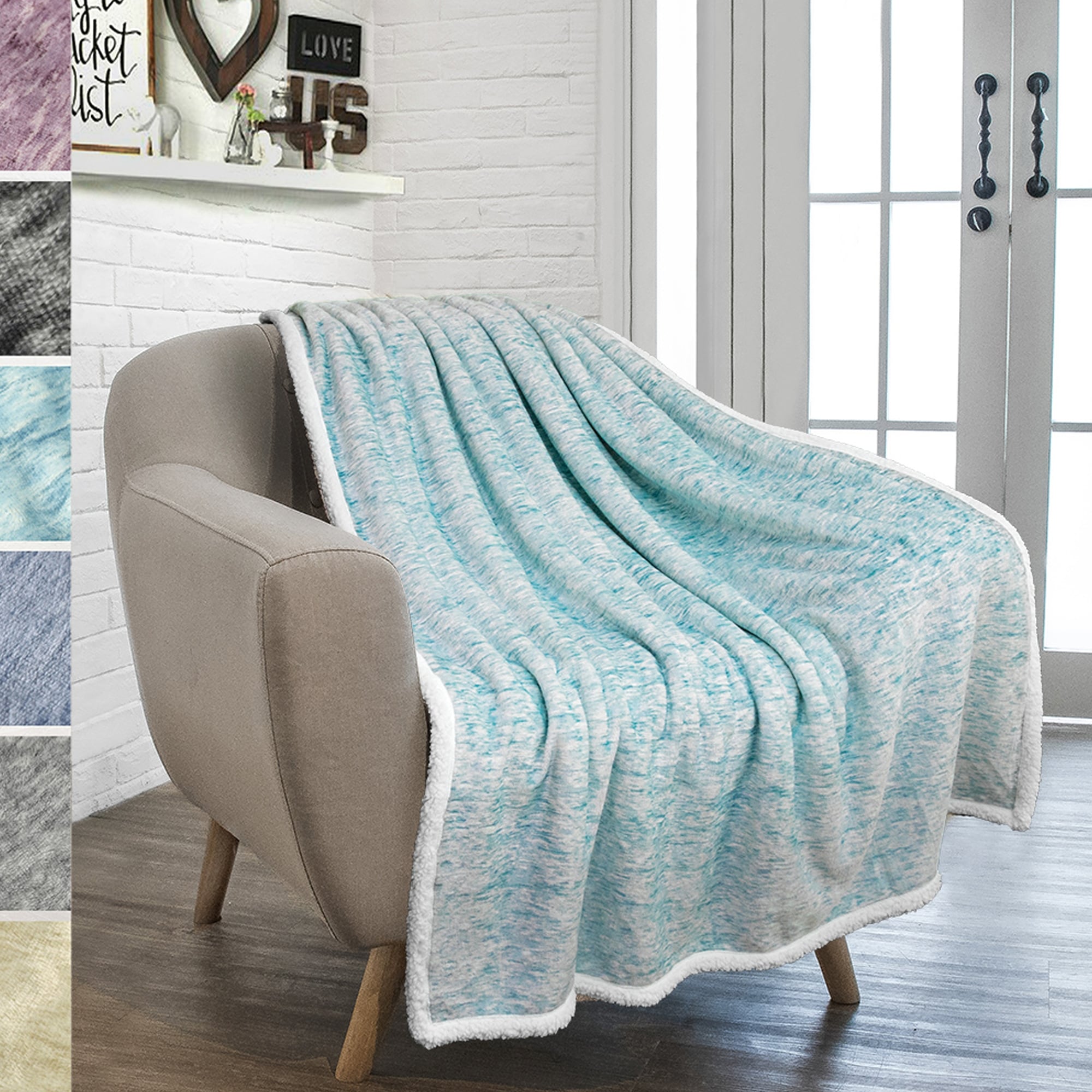 Microfiber Plaid Throw Blanket Sea Blue Bed Bath Beyond 33498647