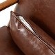 preview thumbnail 42 of 40, Glitzhome 30"H Mid-Century Modern PU Leather Accent Armchair with Rubberwood Frame
