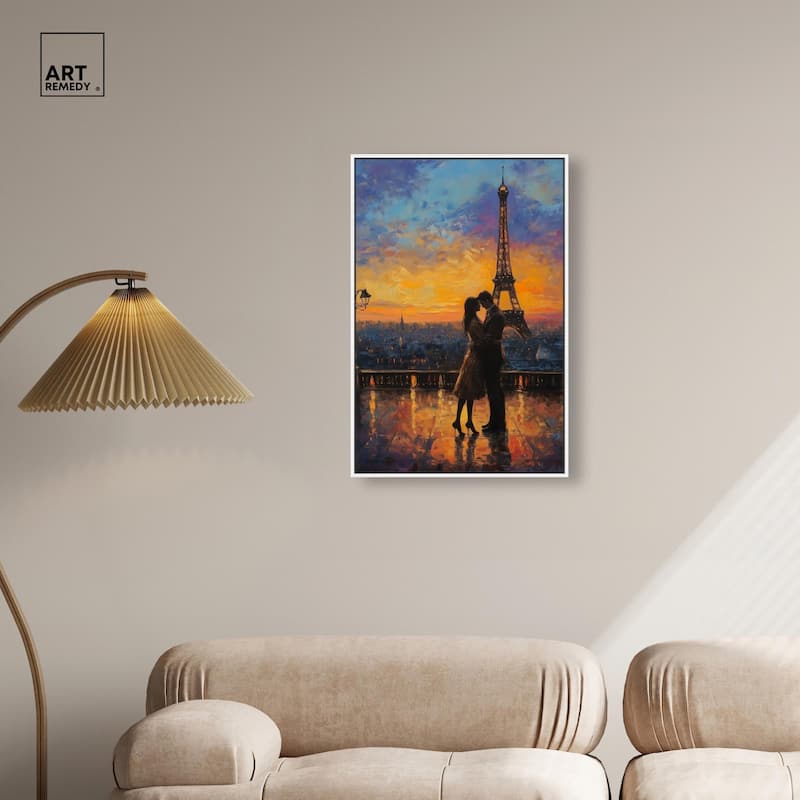 Eiffel Tower Romance Canvas by Art Remedy