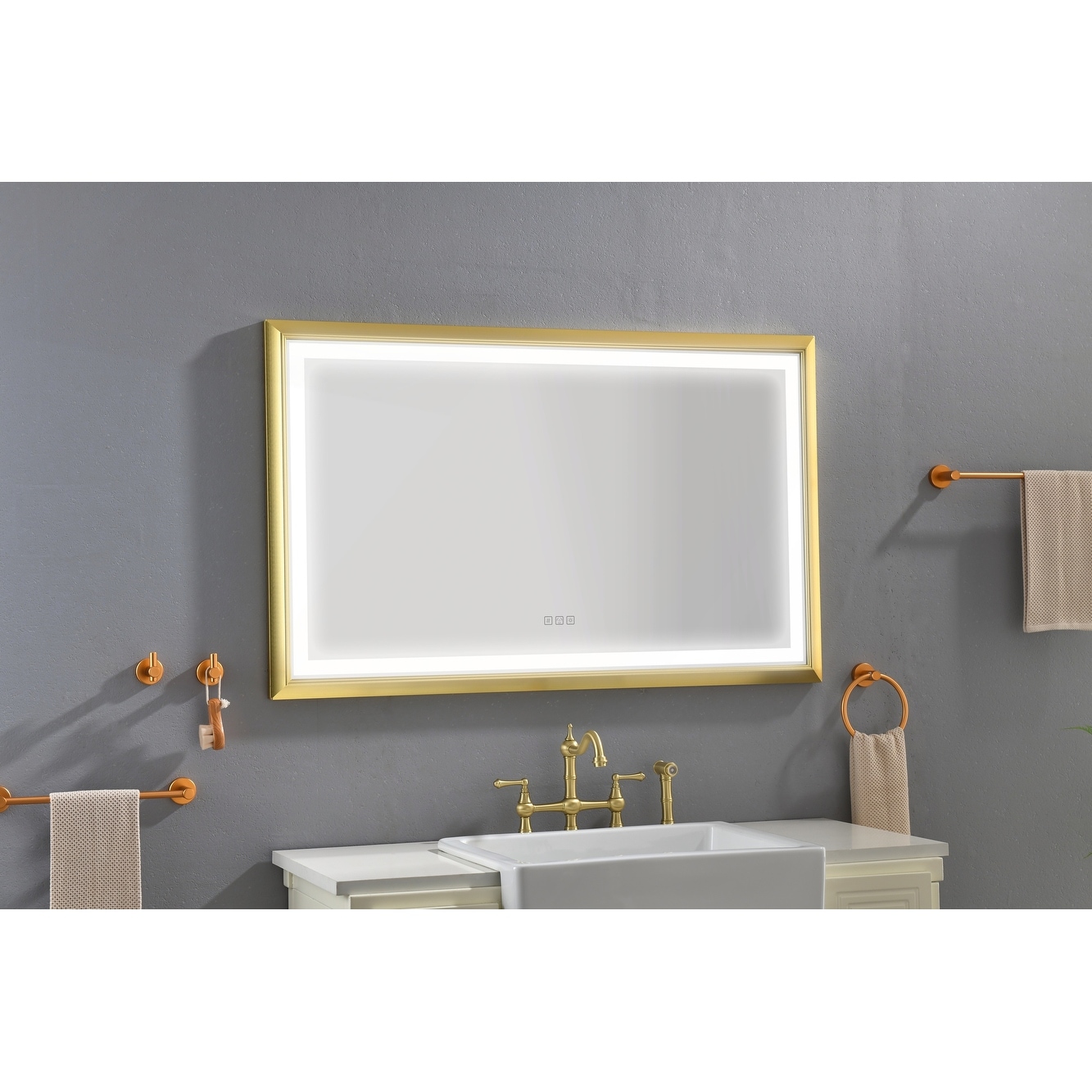 LED Bathroom Mirror with Aluminum Frame