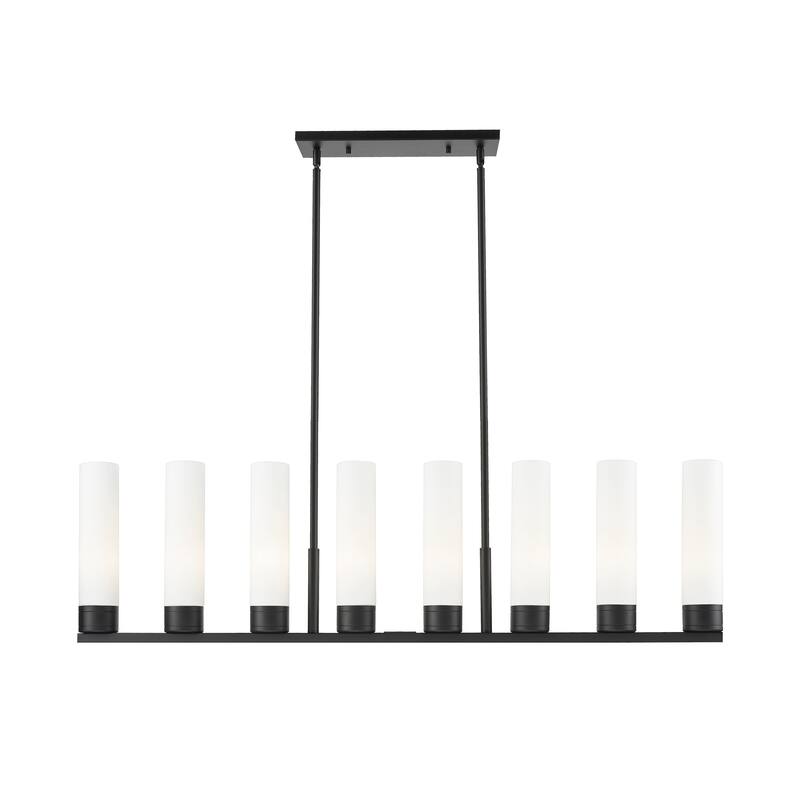 Innovations Lighting Downtown Urban - Boreas - 6 Light 48" Stem Hung Island Light with 11" Shades - Matte Black/White