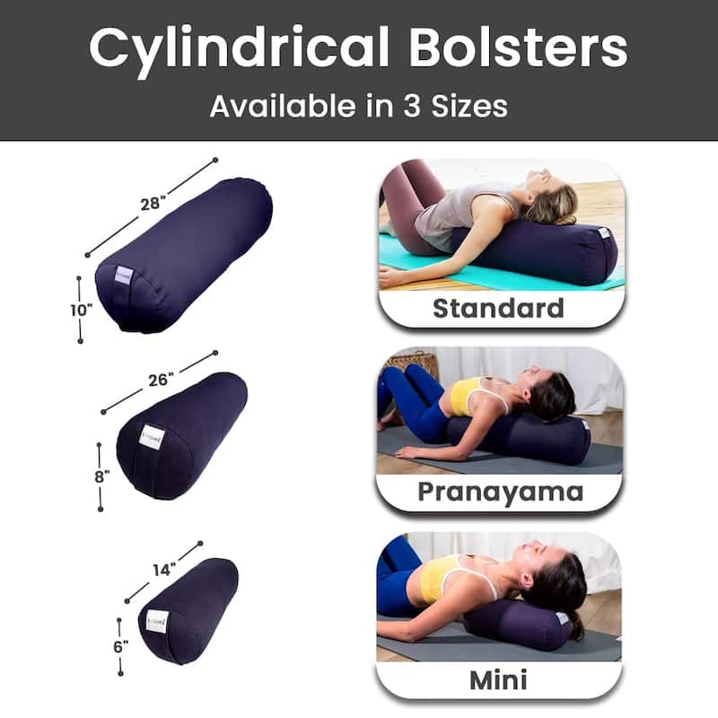 Sol Living Cylindrical Cotton Yoga Bolster