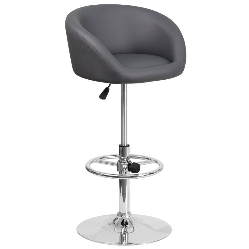 Contemporary Adjustable Height Barstool - 21"W x 18.5"D x 32.5" - 41"H