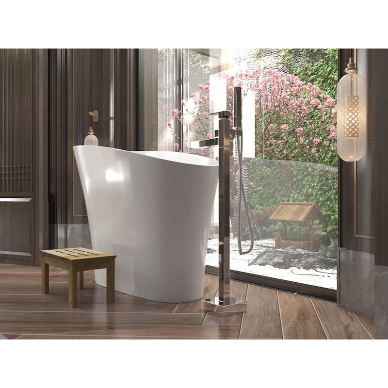 Modern Japanese Solid Surface Soaking Bathtub