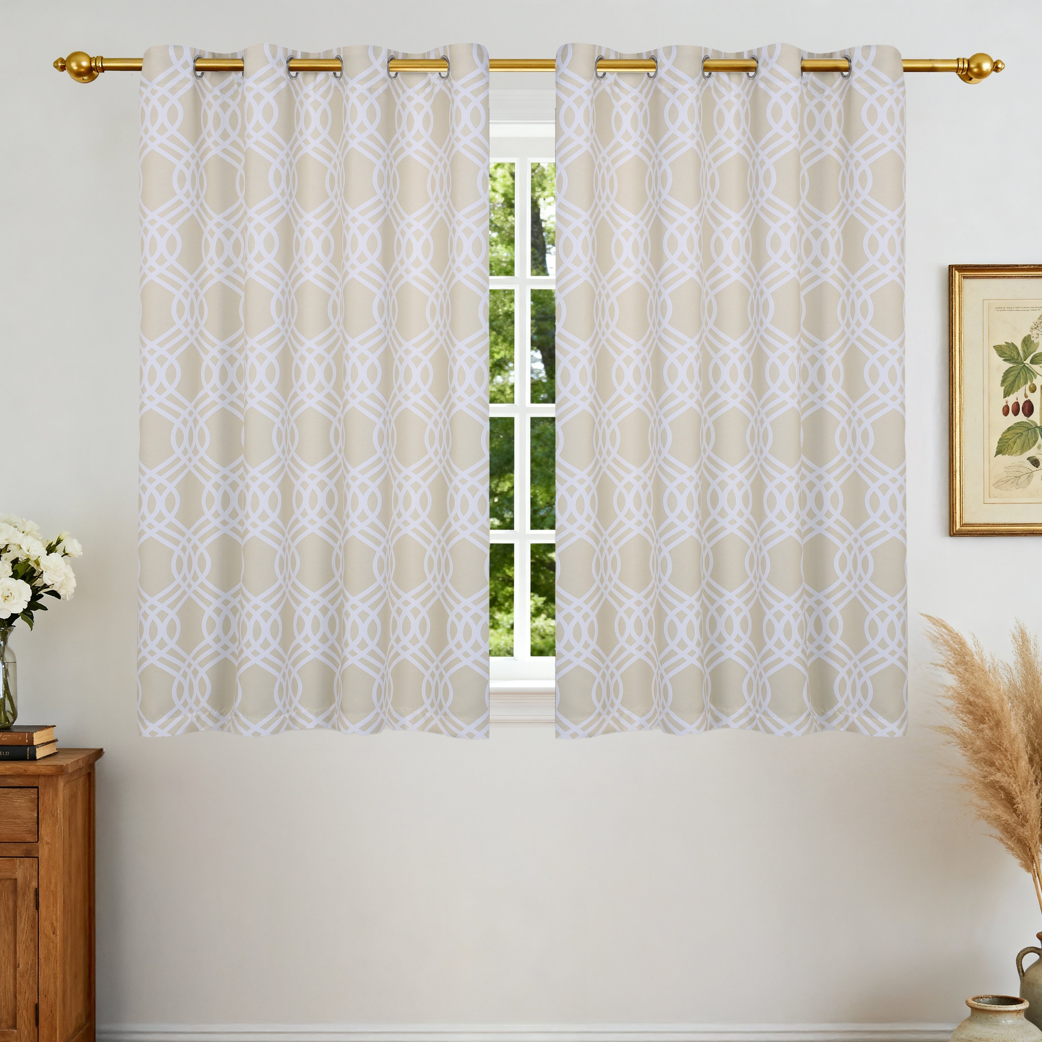 Superior Ribbon Washable Room Darkening Curtains, Set of 2 Panels