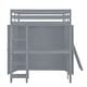preview thumbnail 9 of 11, Lodge Design Full Size Loft Bed with Wardrobe and Desk,Solid Wood Design