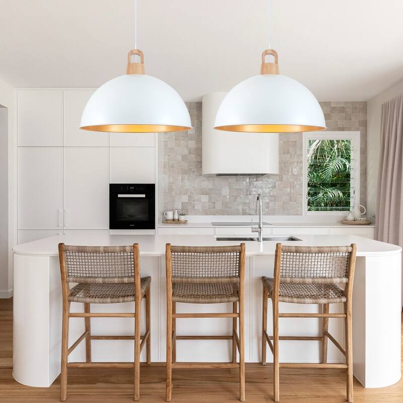 1 - light Industrial Dome Pendant Modern Hanging Lamp for Dining Room Living Room Foyer