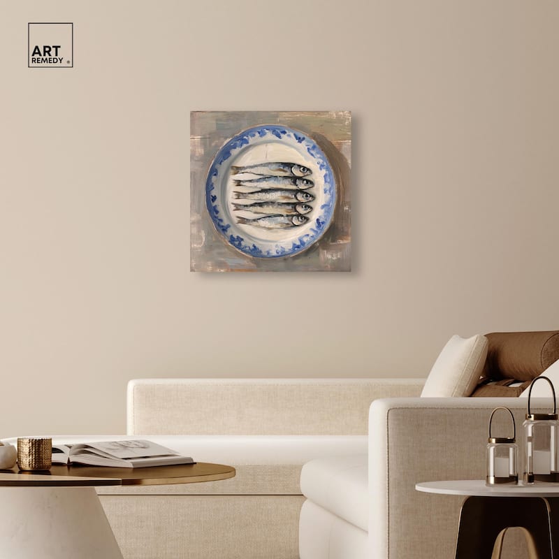 Sardines Still Life Canvas by Art Remedy, Gallery Wrapped