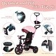 preview thumbnail 10 of 10, Baby Tricycle,6 in 1 Trike with Retractable Canopy,Adjustable Push Handle,Rotatable Seat ,Detachable Guardrail,Rear Basket