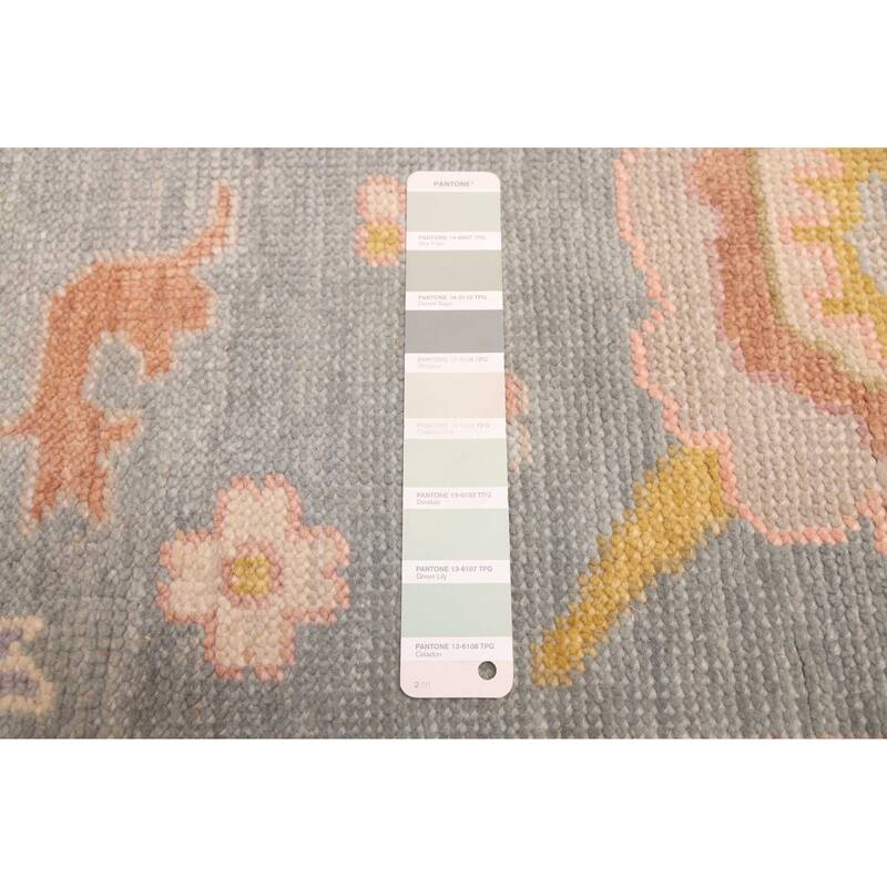 ECARPETGALLERY Hand-knotted Modern Oushak Sage Wool Rug - 7'11 x 9'9