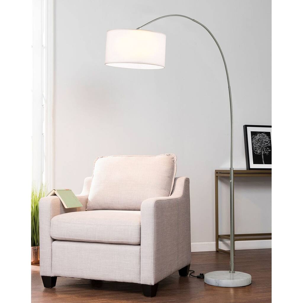 Nova of California 87" Float Arc Lamp, Brushed Nickel w/ Dimmer Switch