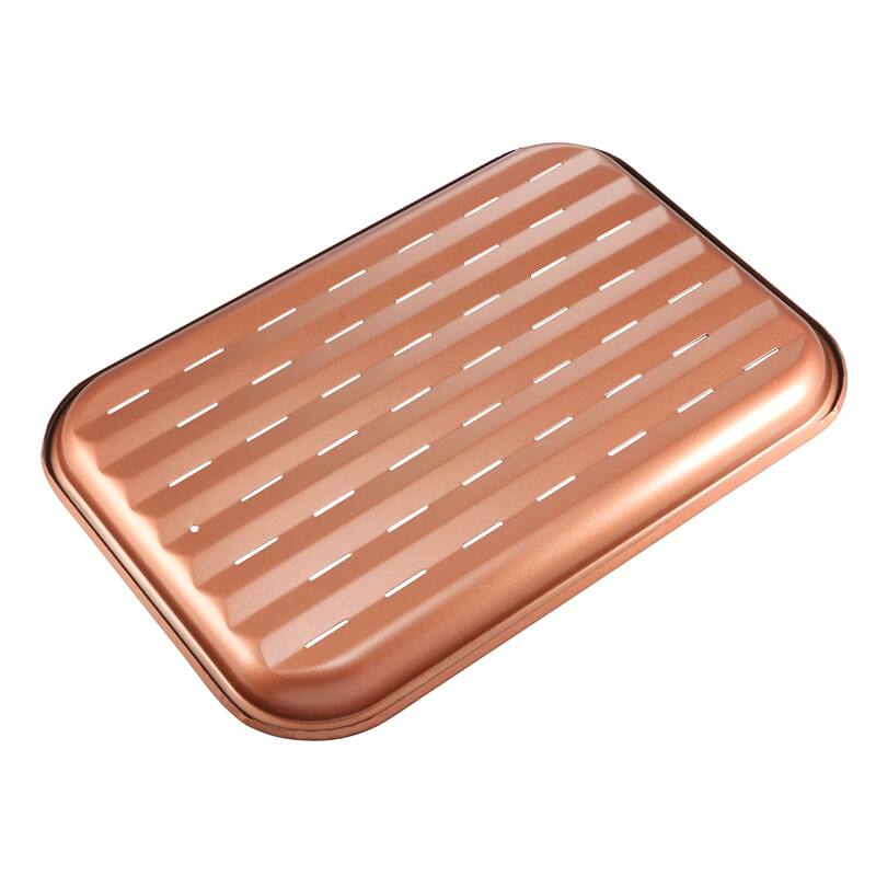 BBQ Grill Pans Carbon Steel Non-Stick Barbecue Trays for Grilling Meat - 13.39 x 9.45 x 0.79"(L*W*H)