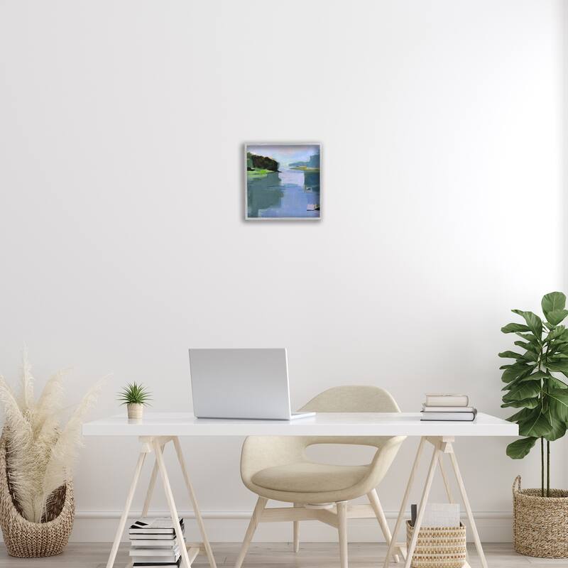 Stupell Water Reflection Abstract Framed Giclee Art Design By Kathleen Robbins