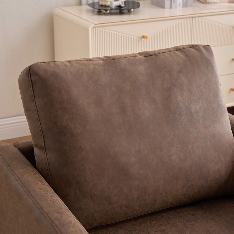 30.7"W Square Upholstered Swivel Accent Chair for Living Room