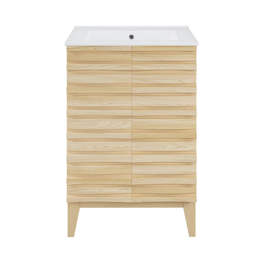 Cascade 24" Bathroom Vanity In Natural Oak