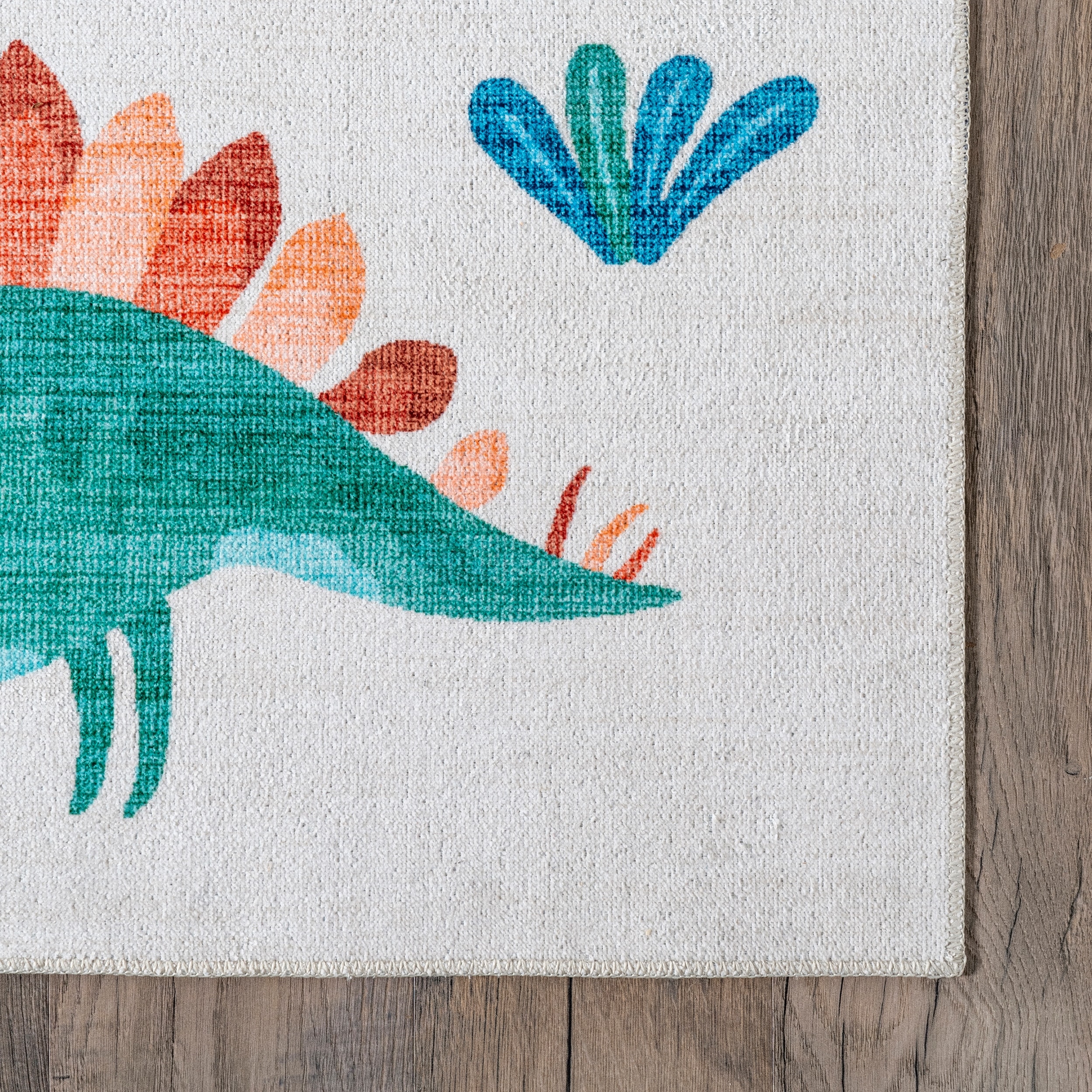 Nuloom Pavani Dinosaur SplashGuard Machine Washable Kids Area Rug