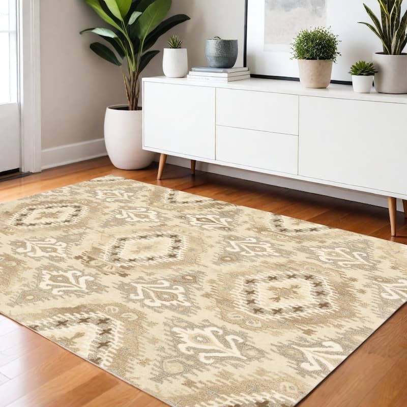 HomeRootsAbstract Scandinavian Rectangle Area Rug - 66.14' X '42.13' X '0.43