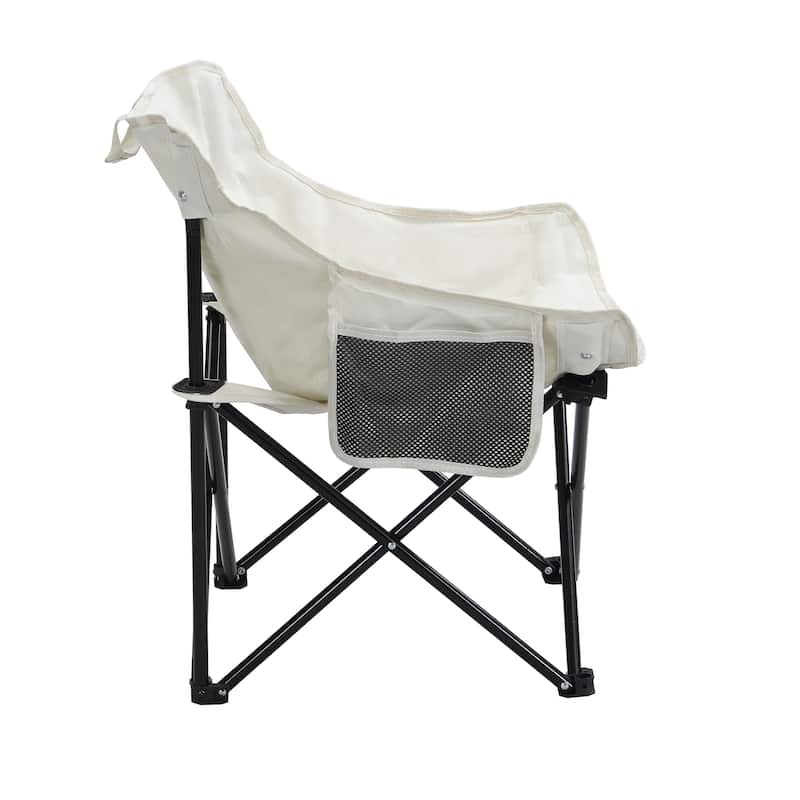 2PCS Outdoor Camping Chairs Folding/Portable, Carry Bag ,Beige