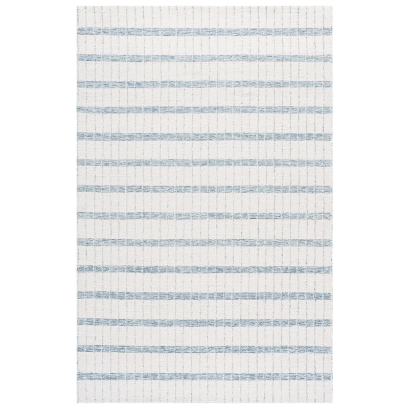 SAFAVIEH Handmade Genre Poliana Wool Rug - 5' x 8' - Ivory/Blue