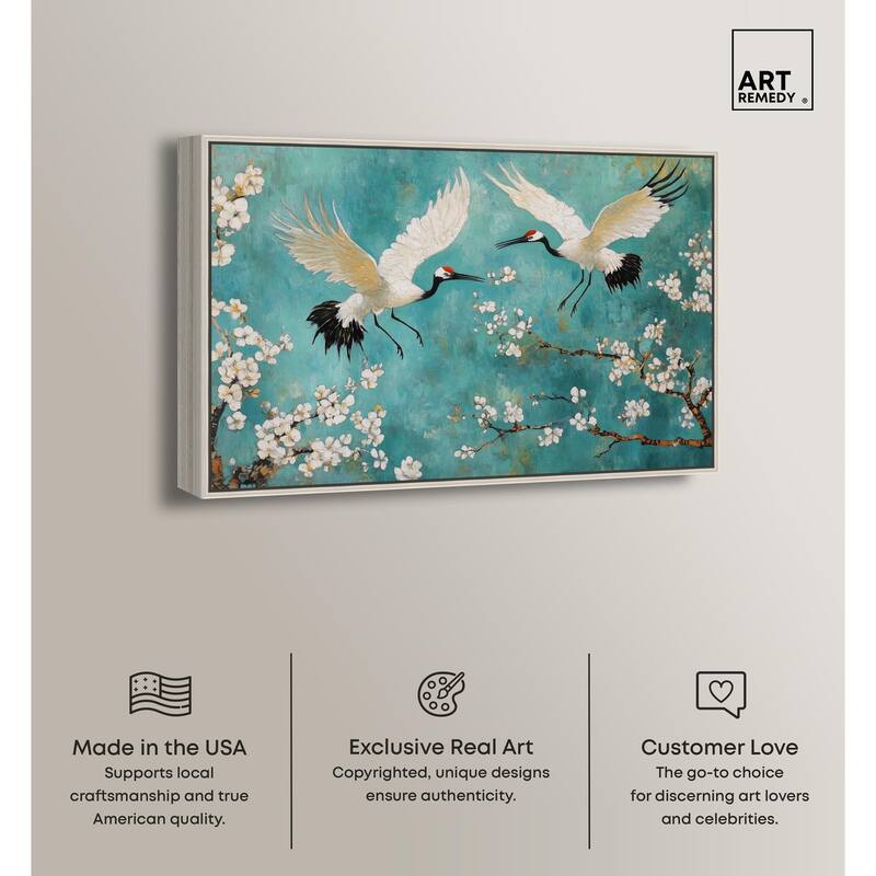 Gentle Tiger Nap Canvas Elegant Birds by Art Remedy