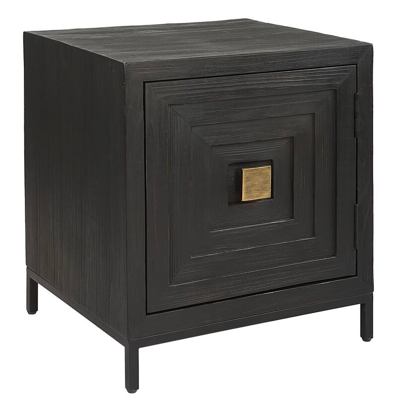Uttermost Aiken Geometric Cabinet / End Table - 22"W x 26"H x 20"D