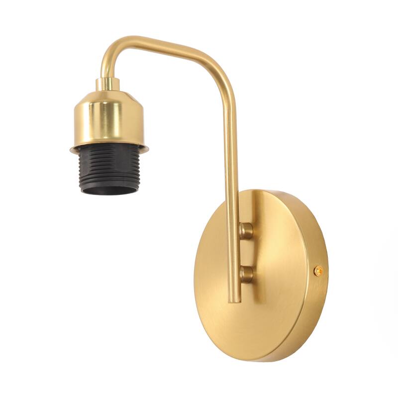 Hand-Woven Brass Brown Paper Rope 1-Light Wall Sconce