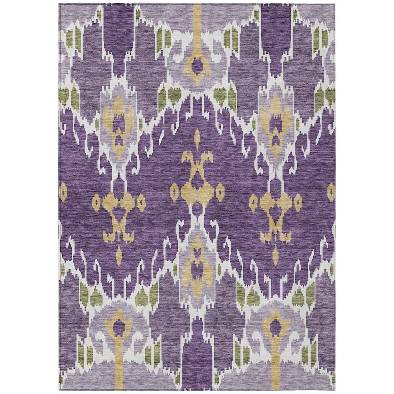 HomeRoots Ikat Transitional Rectangle Outdoor Rug