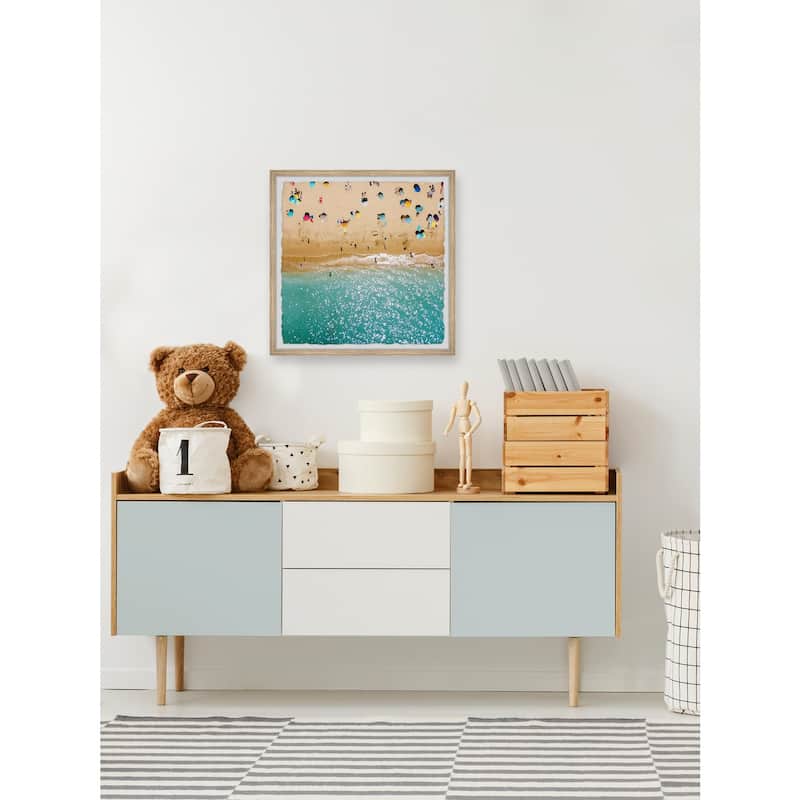 Beach Vacation Framed Wall Art, Coastal Serenity - Tranquil Ocean-Inspired Wall Décor